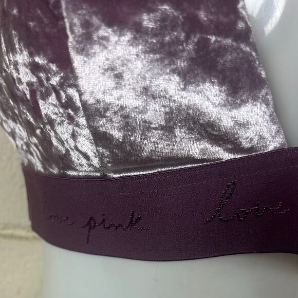 PINK Victoria’s Secret Purple Velvet Bralette size L - Picture 5 of 6
